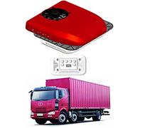 Electric Rv Rooftop Air Conditioner 12V/24V Dc Ultra Thin Parking Air Conditioning Cooling Only, 8 Hour Running Universal Car Air Conditioner For Motorhome Camper Van Caravans Bus Boat 12V Red