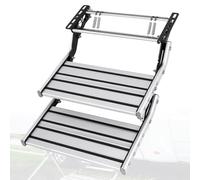 Electric RV Step with LED Lighting, Double Layer, Retractable Aluminum Alloy for RV Trailers, Campers, and Motorhomes