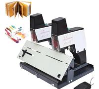 Electric S-Addle Stapler - 9-Speed Automatic Heavy-Duty Desktop Binder, Adjustable Thickness Up to 100mm, 1-9 Intensity Levels for Fast Book Binding, Double-Head Design