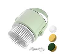 Electric S-Pin Scrubber, Ergonomic Design, 9x9x8cm, Cordless Shower Scrubber, Replaceable Heads Cleaning Brush, Adjustable Speed, for Bathtub & Tile Cleaning