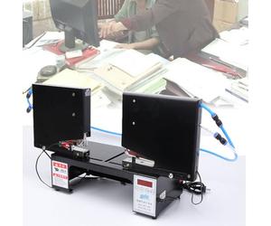 Electric Saddle Stapler, Dual Head Pneumatic Stapler, 100mm Automatic Binding Machine for Printing, Office, and Publishing Use