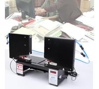 Electric Saddle Stapler, Opposite Double Head Pneumatic Stapler, 100mm Automatic Binding Machine, with Pop-up Nail Slot & Yield Counter, for Printing Houses, Offices, Publishers