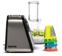 Electric Salad Slicer Fruit Cutter Vegetable Cheese Grater Chopper Maker 4 Cones