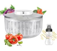 Electric Salad Spinner 6L Salad Spinner Large Capacity Salad Vegetable Dryer Fruit Salad Washing Machine Dryer for Home Kitchen Washing and Drying Leafy Vegetables