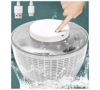Electric Salad Spinner, USB Chargeble Vegetable Washer, 4.5L/6L Lettuce Spinner Dryer, BPA Free, Vegetable Salad Dehydrator Draining Basket for Salad Greens, Lettuce, Fruits and Vegetables