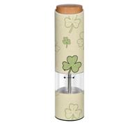 Electric Salt and Pepper Grinde Beige Cartoon Four-Leaf Clover