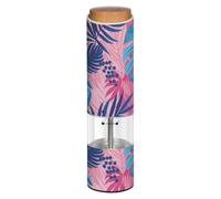 Electric Salt and Pepper Grinde Blue-Pink Tropical Leaves