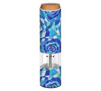 Electric Salt and Pepper Grinde Lovely Rose Blue Glass Graphic