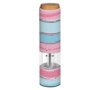 Electric Salt and Pepper Grinde Pink and Light Blue Stripe Patterndoodle Art