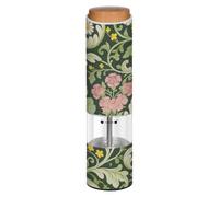 Electric Salt and Pepper Grinde Pink Carnation Green Leaves William Morris