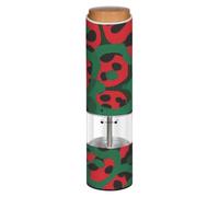 Electric Salt and Pepper Grinde Red and Green Leopard Print