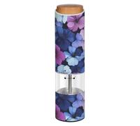 Electric Salt and Pepper Grinde Small Flowers Dark Blue Pink Purple