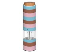 Electric Salt and Pepper Grinde Soft Color Chocalate Blue Pink Stripe