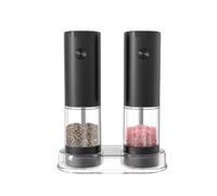 Electric Salt and Pepper Grinder,Automatic Spice Mill,Salt and Pepper Grinding Bottle,Electric Pepper Grinder Mills with Storage Base(2 PC)
