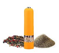 Electric Salt and Pepper Grinder, Battery Operated, Salt and Pepper Mills, Adjustable Coarseness,One Handed Operation (Color : Yellow)