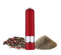 Electric Salt and Pepper Grinder, Battery Operated, Salt and Pepper Mills, Adjustable Coarseness,One Handed Operation (Color : Red)