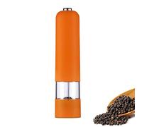 Electric Salt and Pepper Grinder Mill Small Portable Salt and Peppercorn Mill Shakers with Ceramic Rotor Adjustable Coarseness Spice Grinder for Salt, Pepper, Dried Herbs, Spices (Color : Orange)