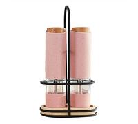 Electric Salt and Pepper Grinder Set 2pcs Automatic Salt and Pepper Mills with Stand (Color : Pink)