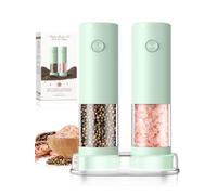 Electric Salt and Pepper Grinder Set Automatic Battery Pepper Mill Shakers Adjustable Coarseness Upgraded Larger Capacity with Led Home and Kitchen Appliances Birthday Gifts for Women Mom