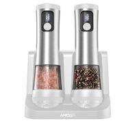 Electric Salt and Pepper Grinder Set, Battery Display Rechargeable Base