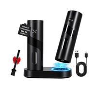 Electric Salt and Pepper Grinder Set Set with Charging Station, 110 ml Capacity, Rechargeable Salt Mill with 5 Settings, Ceramic Mill with Brush