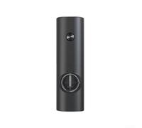 Electric Salt and Pepper Grinder Set with LED Light - Adjustable Ceramic Mill for Coarse to Fine Spices - One Hand Operation Kitchen Essential Black 18cm