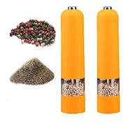Electric Salt and Pepper Mill Set, Premium Quality Salt and Pepper, Table Salt Grinder Spices Mills with Adjustable Ceramic Coarseness Spice Shaker (Color : Yellow)