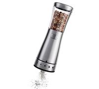 Electric Salt Grinder | 5 Adjustable Gears Pepper Grinder - Stainless Steel Automatic Mill for Salt - for Home, Dormitory, Restaurant, Apartment, Kitchen, Rental