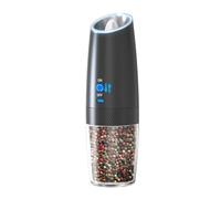 Electric Salt Pepper Grinder,135ml Adjustable Coarseness Electric Salt Shakers Stainless Steel with LED Lights for Kitchen