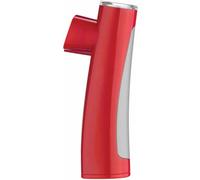 Electric Salt & Pepper Grinder - Automatic Gravity Mill with Stainless Steel Body & Ceramic Mechanism | Battery Operated, Adjustable Coarseness, Clear Viewing Window Salt, Pepper & Spices (Red)