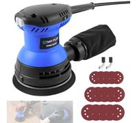 Electric Sander for Walls, 6 Variable Speed Orbital Sander with High Performance Dust Collector Bag, 15Pcs Sandpapers, Sanding Machine Hand Polishing Tool for Sanding and Polishing