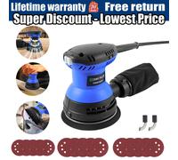 Electric Sander Polisher Buffer Sanding Machine For Wood Wall Tool & Sandpapers