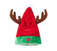 Electric Santa Hat,Sing and Dancing Christmas Hats,Funny Plush Musical Xmas Hats with Size Adjustment,Battery Operated,New Year Party Halloween Christmas Birthday Toy Cap for Adults & Kids (deer)