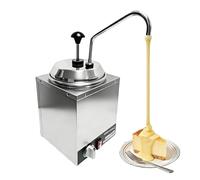 Electric Sauce Dispenser, Temperature Adjustable Food-Grade Stainless Steel, 4L Capacity for Commercial Use
