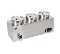 Electric Sauce Warmer, 300W Non-Slip Water Bath Heating, Tempering Machine for Jam, Chocolate, Caramel, 4 Barrels Partition Design