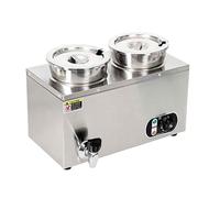 Electric Sauce Warmer, 300W Non-Slip Water Bath Heating, Tempering Machine for Jam, Chocolate, Caramel, 4 Barrels Partition Design