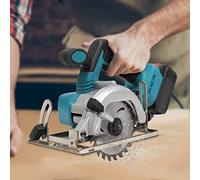 Electric Saw 220V Cordless Circular Saw 0-45° Adjustable Cordless Electric Circular Saw with Lithium Battery and Charger Wood Cutting 185mm Saw Blade Diameter, for Cutting Wood/Ceramic Tiles/Marble