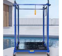 Electric Scaffolding Lift, Durable Lifting Platform with Swivel Casters for Home Decoration, Stable Scaffold Tower Construction Lift, Easy to Use and Transport