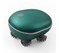 Electric Scalp Massager, Wireless Hand Massager for Dogs and Cats, Waterproof Handheld Massager with 96 Nodes and 4 Rotatable Heads, Scalp Massage Brush for Pet Head and Back (Green)