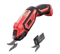 Electric Scissor, Cordless Fabric Cutter 4.2V, 11 mm Cardboard Box Cutter with Safety Lock & LED Light, Rechargeable Carpet Rotary Cutter 2 PCS Blades