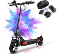 Electric Scooter, 48V 18AH High Capacity Battery Up to 40 Miles Range, Adjustable Speed Folding Electric Scooter With HD Touch LCD Display,One-Click Start（Anti-theft