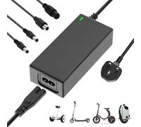 Electric Scooter and Hoverboard Charger with 4 Connectors, 42V/2A Charger for 36V Battery, for Electric Scooters, Mobility Scooters, Drift Boards, Xiaomi M365/Pro 2 and Unicycles,etc