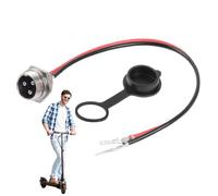 Electric Scooter Charging Socket - Aviation Head 3 Pin Connector, Round Hole Port | Battery Vehicle Power Supply Part, Secure Design Charging Port with Build for E Scooter Mobility