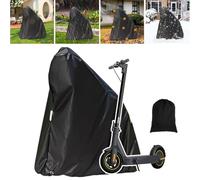 Electric Scooter Cover, Universal Scooter Cover, Waterproof Sun, Tear Proof Night Reflective and Lock-Holes&Storage Bag for With Seat or Without Foldable Kick Scooter(With Seat,130cmx115cm)