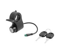 Electric Scooter Door Lock, 5-Pin Replacement for Kukirin G2 Pro Max, Wear-Resistant Plastic with Keys, Black