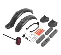 Electric Scooter Fenderes Mudguard With Taillight Bracket For Xiaomi M365Pro, ABS Rear Wing And Side Cover Accessories(Black Set)