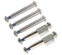 Electric Scooter Folding Locking Screw Set for Xiaomi M365 1S PRO, Hexagonal Nut Screws in Silver Metal, 8.5-Inch Secure Fasteners for Enhanced Stability