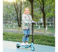 AIYAPLAY Electric Scooter for Kids Ages 6-14, with Dual Brakes, Flash Wheel and Colourful Light, Kids Electric Scooter E Scooter, Up to 12 KM/H & 10 KM, Blue