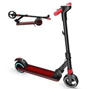 Electric Scooter for Children from Ages 6-12 Years, 6.5'' Foldable Kids Electric Scooters Max 14km/h, 130 W Motor, 8 Miles of Range, Colourful Lights, LED Display, Lightweight Kids E Scooter (Black)