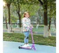 AIYAPLAY Electric Scooter for Kids Ages 4-7, with Auxiliary Rear Wheels, Flashing LED Light and Electric Brake, Kids Electric Scooter for Boys Girls, 6 KM/H & 8 KM, 6kg Lightweight, Purple